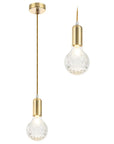 Lampa Sufitowa Wisząca Pojedyncza Retro APP649-1CP Złota