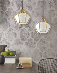 Lampa Wisząca Sufitowa Diament Szklana APP451-1CP Biała