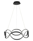 Lampa sufitowa nowoczesna LED + PILOT APP799-CP Twist Czarna