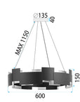 Lampa Sufitowa Wisząca Czarna APP1561-6CP 8