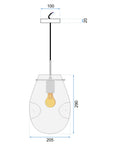 Lampa Sufitowa Wisząca Szklana APP328-1CP Amber