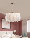 Lampa Sufitowa Z Piórami Boho App662 Złota 7
