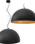 Lampa Sufitowa Wisząca Misa Metalowa 50cm APP379-1CP Czarna