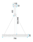 Lampa Wisząca Led App1549-cp + Pilot 6