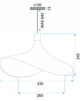 Lampa Wisząca Bambusowa APP1642-1CP 30cm 13