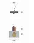 Lampa sufitowa wisząca pojedyncza CALI APP001-1CP