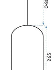 Lampa LED Sufitowa Wisząca Szklana APP441-CP Niebieska