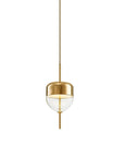 Lampa Sufitowa Wisząca Szklana Metalowa APP551-1CP Złota
