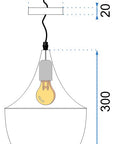 Lampa sufitowa wisząca Costa A Czarna