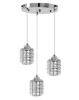 Lampa Sufitowa Kryształ APP729-3CPR Srebrna