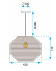 Lampa Sufitowa Wisząca Boho Natural App1485-1cp