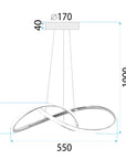 Lampa Sufitowa Wisząca Led App1601-cp Gold 7