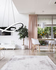 Lampa Sufitowa Wisząca Ring Nowoczesna LED + Pilot APP391-CP Czarna