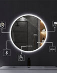 Lustro Ścienne Led Bluetooth Ffj 60cm 5