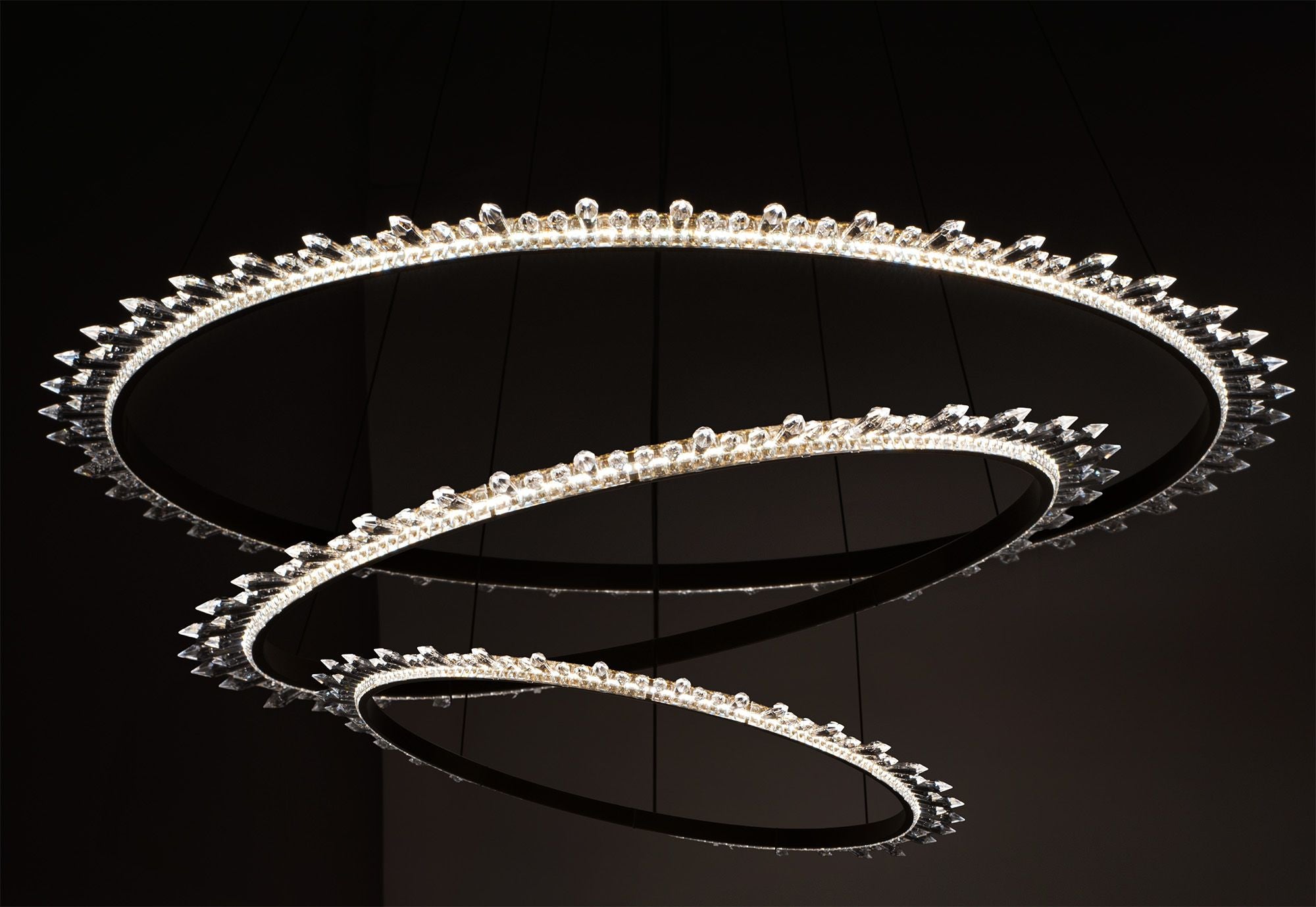 Kryształowa Lampa Sufitowa Led APP1609-3C Złota 4