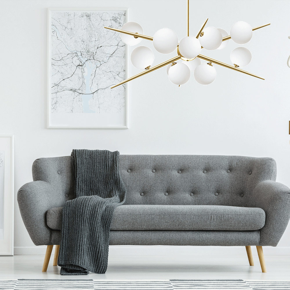 Lampa Wisząca APP998-12CP Złota