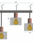 Lampa sufitowa wisząca CALI APP003-3CPR