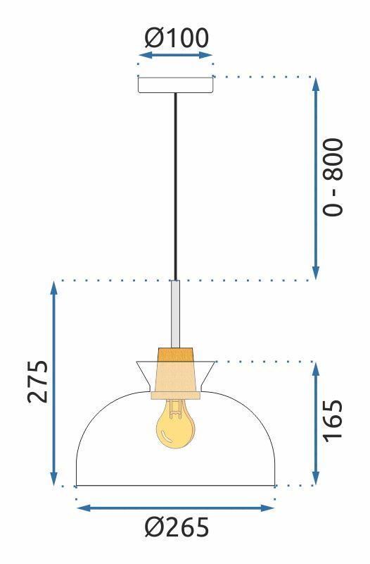Lampa Wisząca APP1184-1CP C