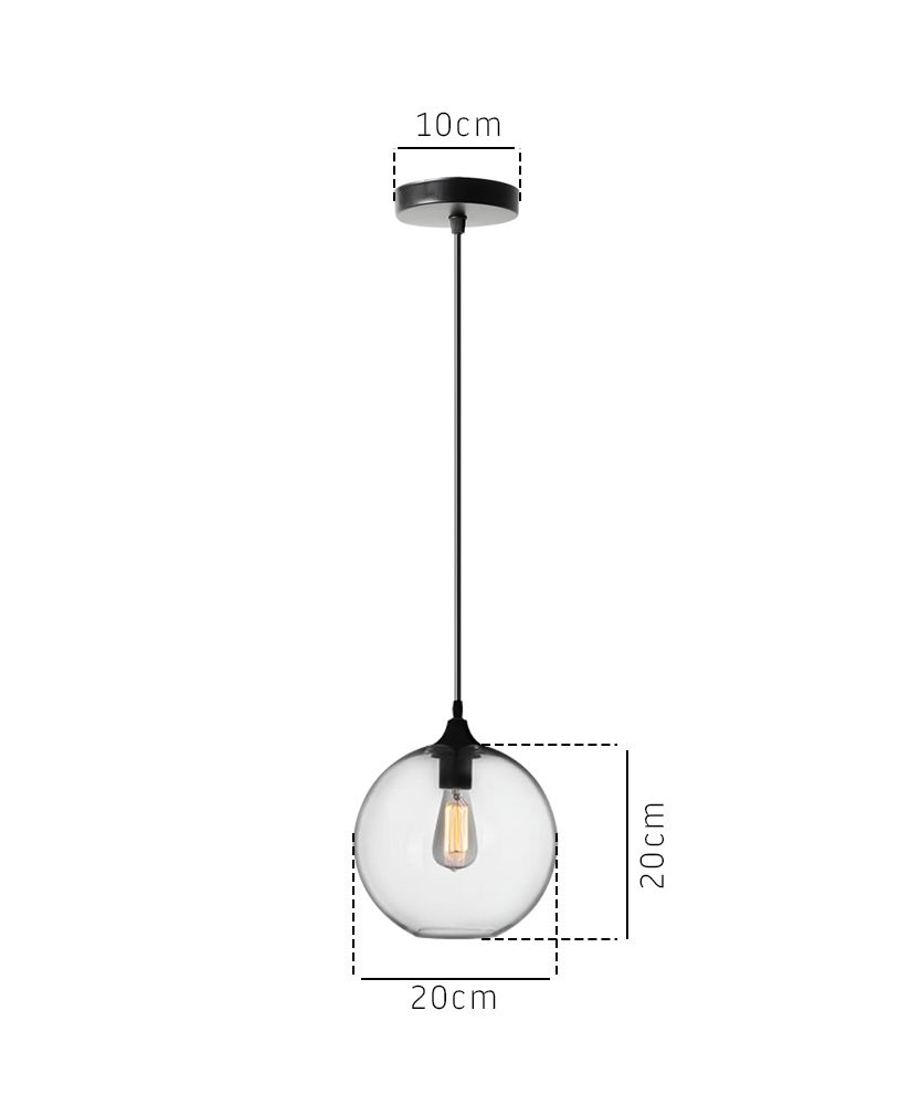 Lampa Sufitowa Wisząca Szklana APP311-1CP Loft