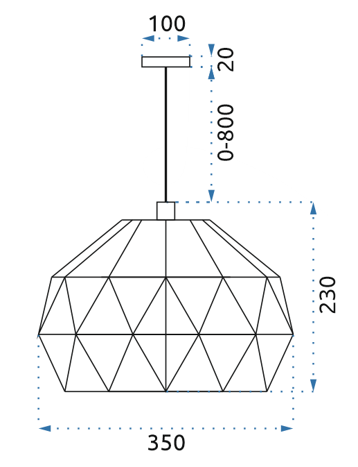 Lampa Sufitowa Wisząca App240-1cp Biała