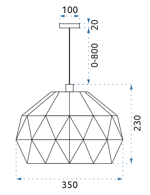 LAMPA SUFITOWA WISZĄCA APP240-1CP BIAŁA