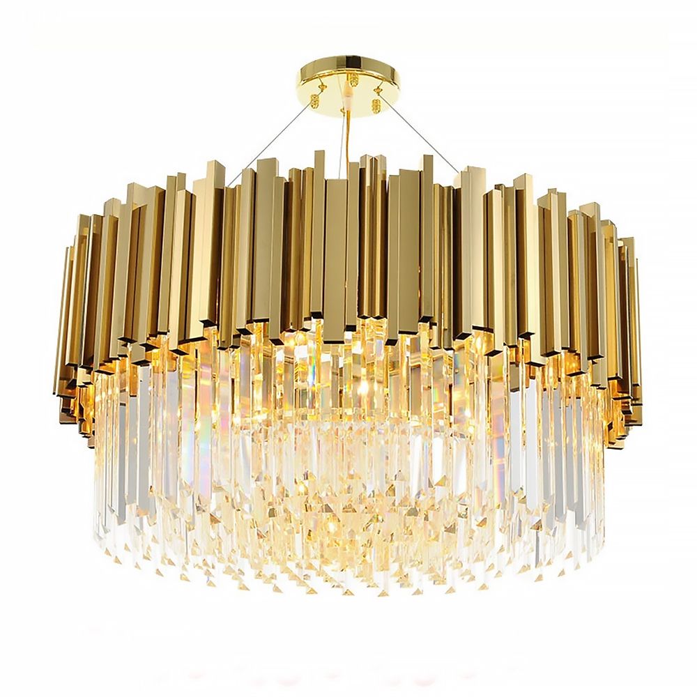 Lampa Sufitowa Kryształowa App601-c Złota 1
