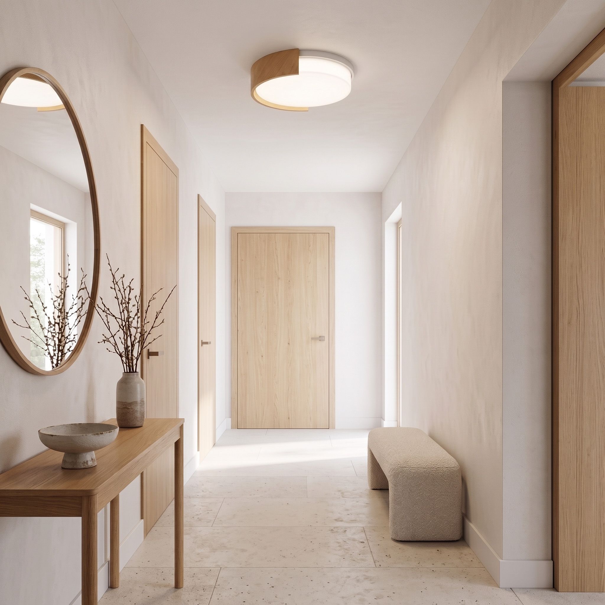 Lampa Sufitowa Plafon APP1931-C 40cm WOOD 6