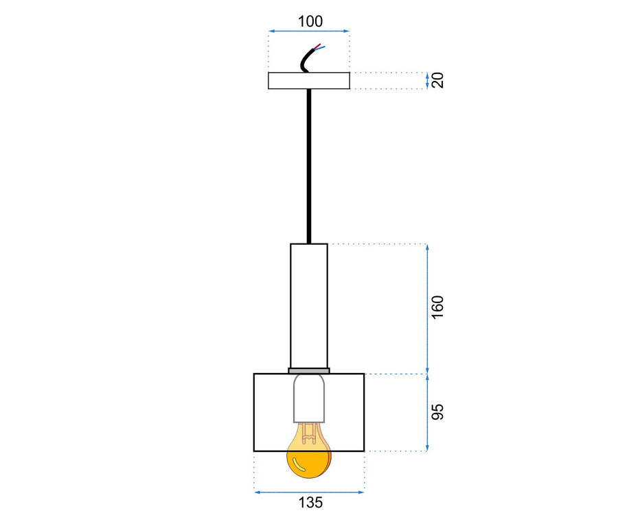 Lampa wisząca OSTI B APP119-1CP PUDROWY RÓŻ