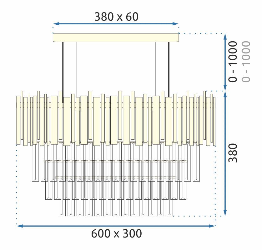 KRYSZTAŁOWA LAMPA SUFITOWA 312355 Złota