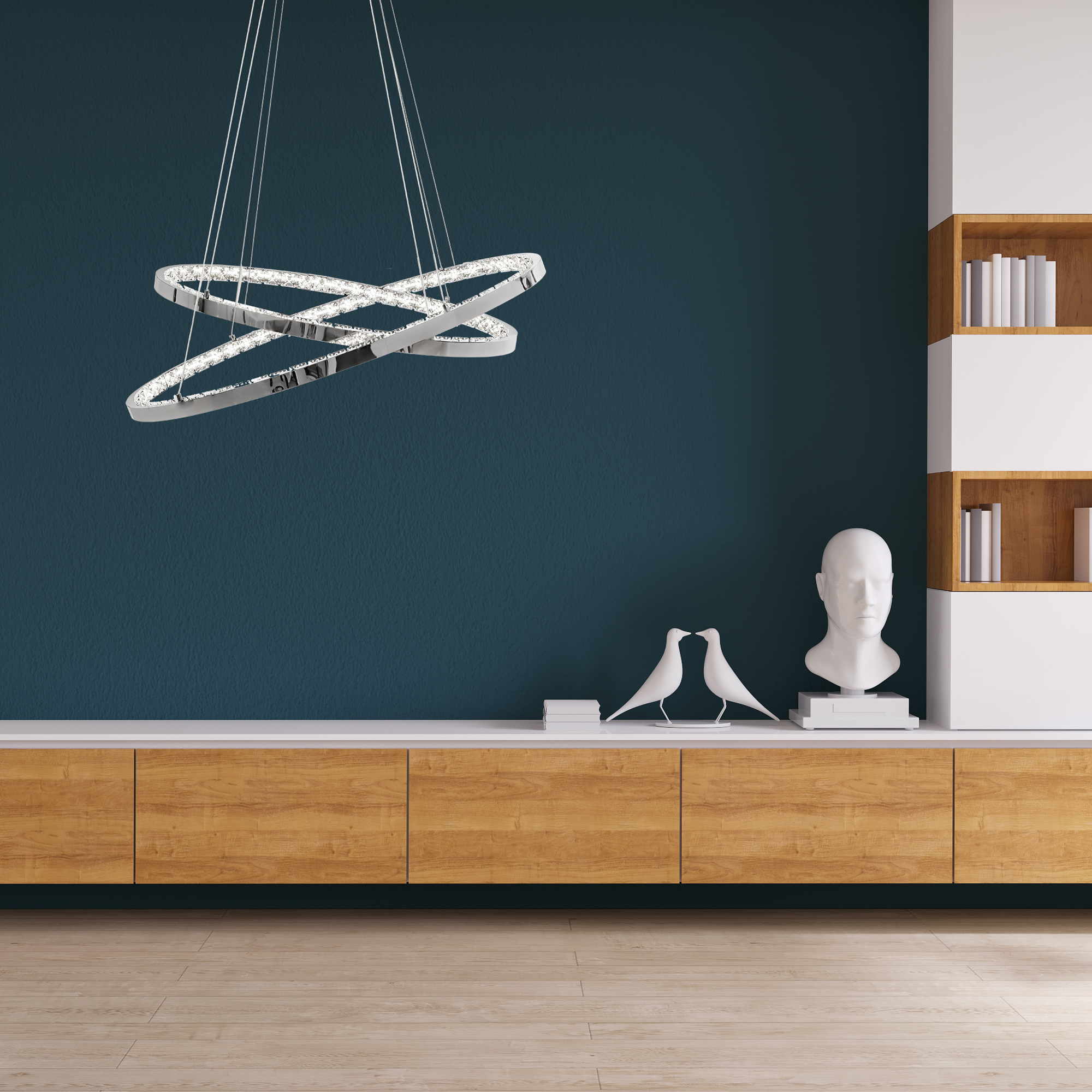 Lampa Kryształowa Wisząca Led App771-3cp