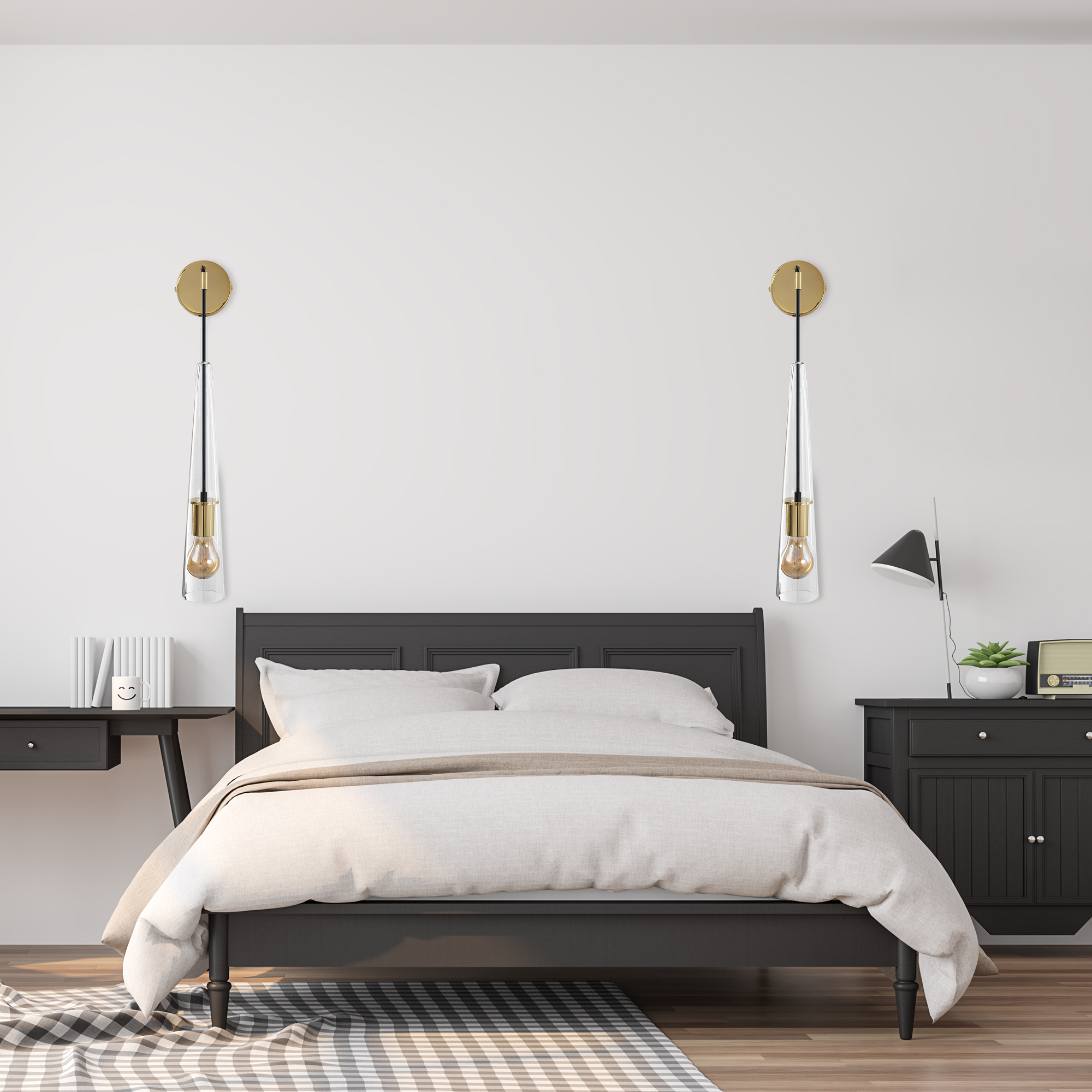 Lampa Ścienna Kinkiet App896-1w Złota