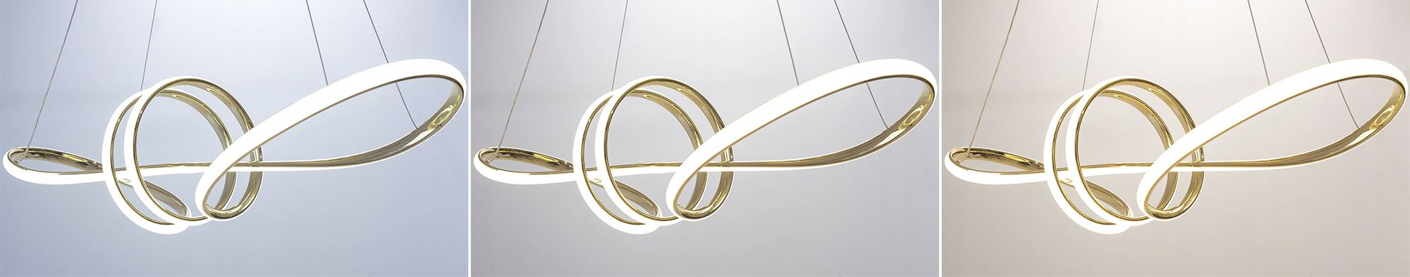 Lampa sufitowa nowoczesna LED + PILOT APP824-CP  Złota