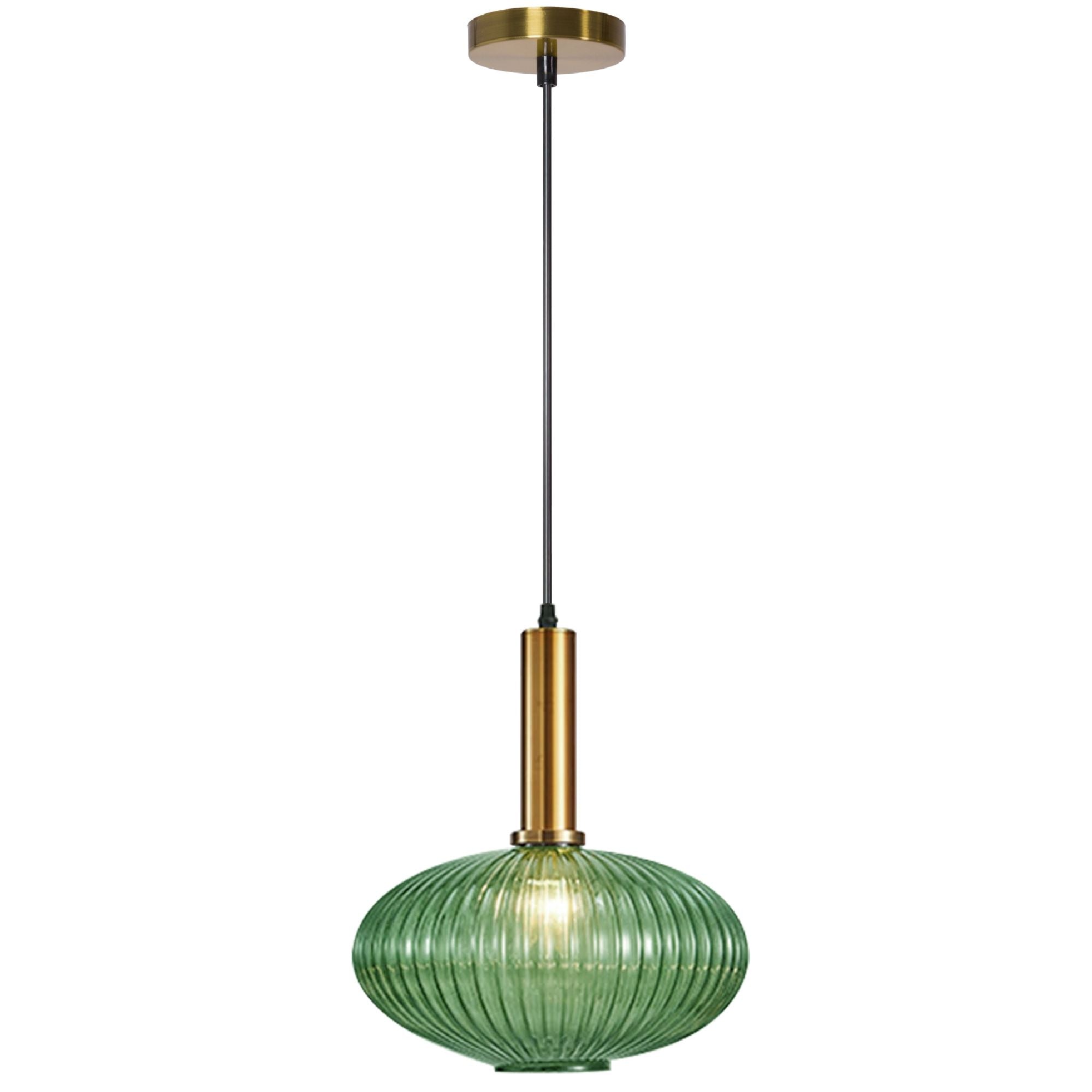 Lampa Sufitowa Wisząca Szklana APP465-1CP Zielona