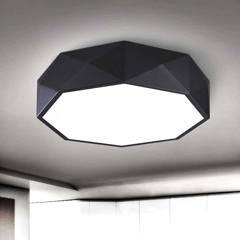 Lampa Plafon Diamond APP862-C 40 cm Czarna