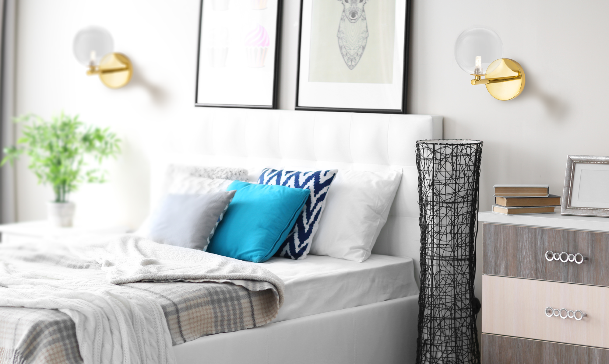 Lampa Ścienna Kinkiet App1161-1w Złota