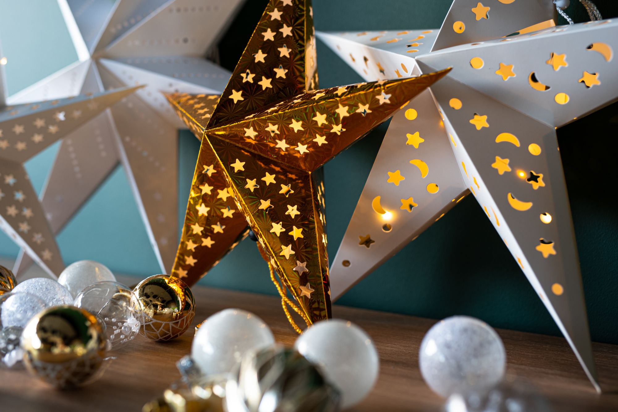 Papierowa gwiazda podświetlana LED SY-001 60cm