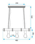 LAMPA SUFITOWA WISZĄCA BOHO LINE APP1319-3CP