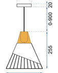 Lampa Sufitowa Wisząca Skandynawska Metal APP223-1CP