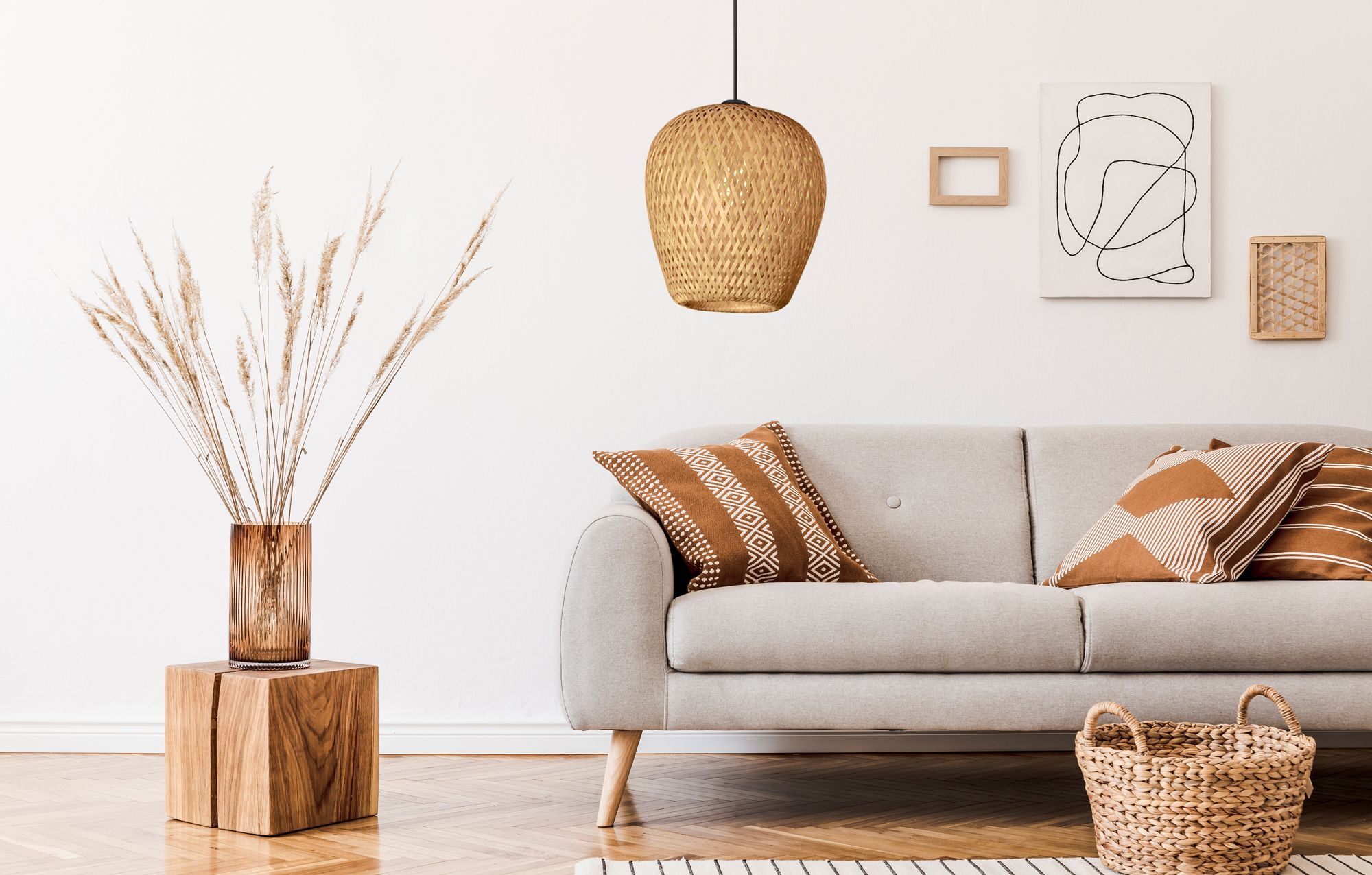 Lampa Sufitowa Wisząca Boho Natural App885-1cp