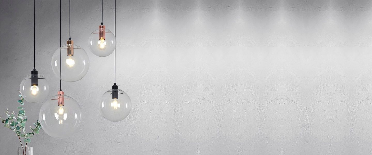Lampa sufitowa wisząca szklana Lassi 20 cm Różowe Złoto