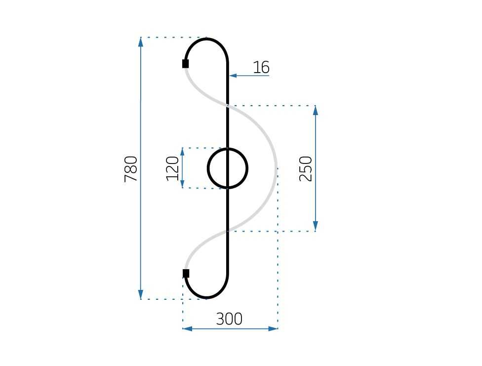Lampa ścienna kinkiet LED APP858-W Long Złota