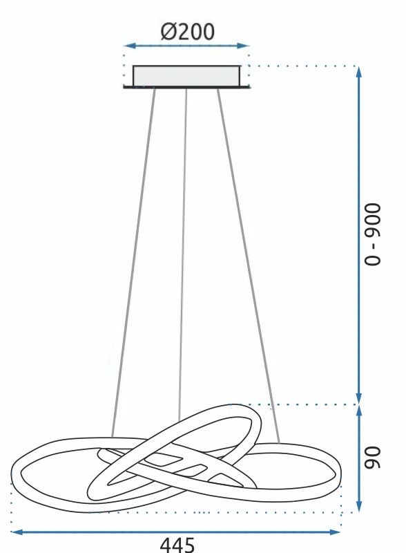 Lampa Sufitowa Wisząca Ring Nowoczesna LED + Pilot APP392-CP Biała