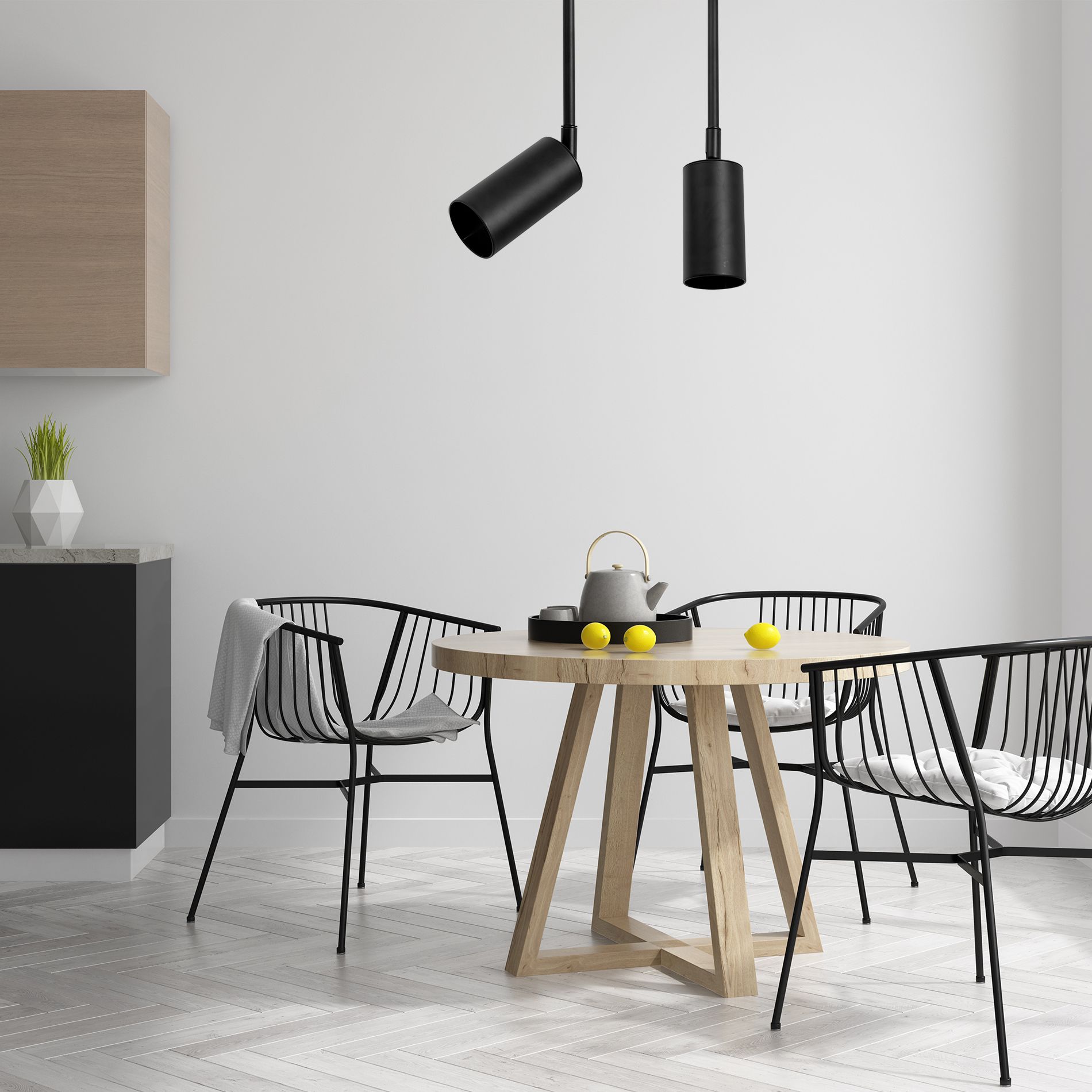 Lampa Sufitowa Wisząca App609-1c Czarna