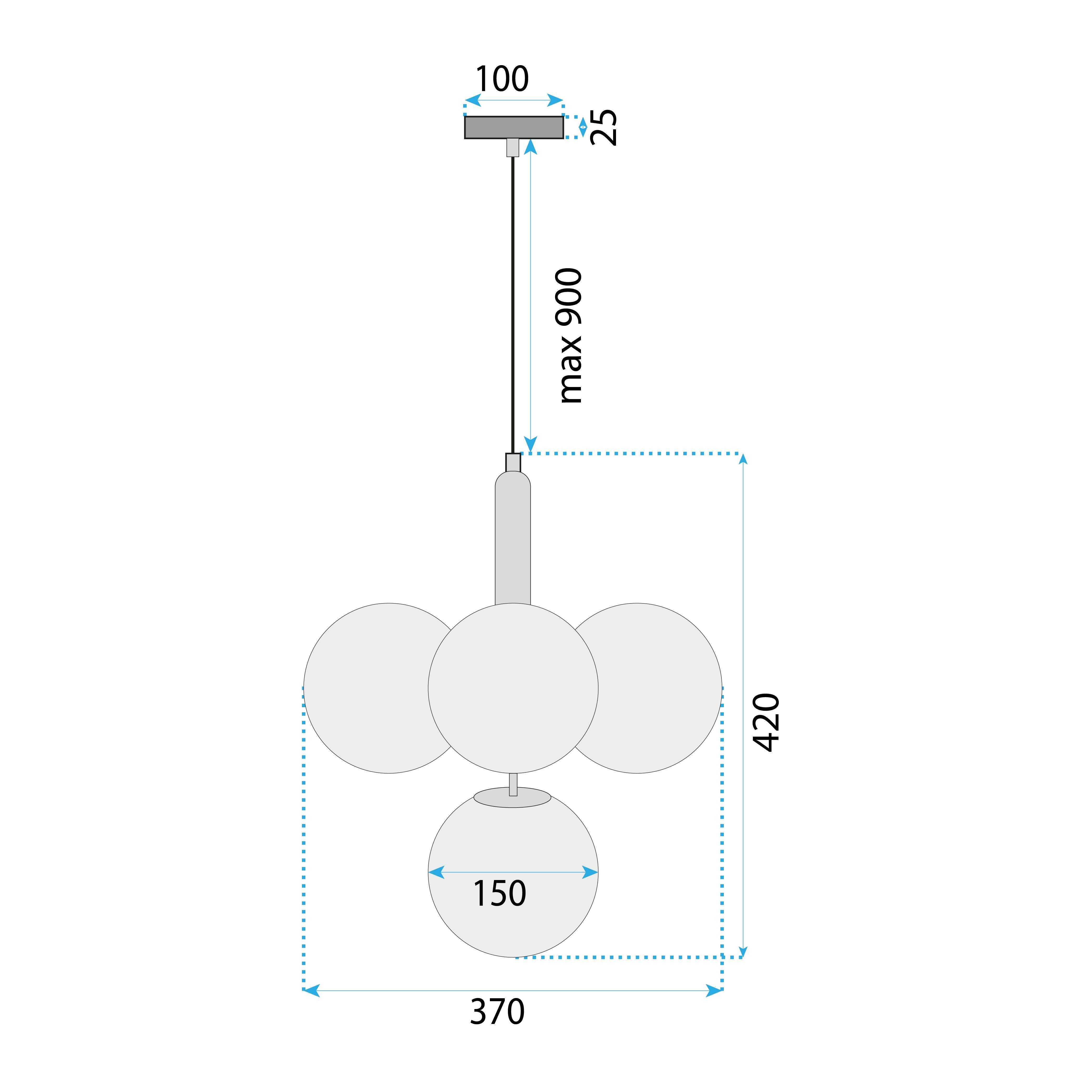 Lampa Sufitowa Wisząca Złota APP1574-5CP 7