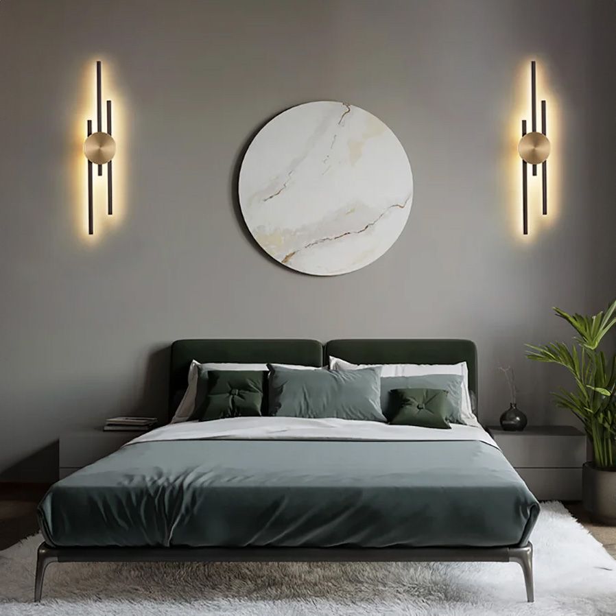 Lampa Ścienna Kinkiet Led App1437-w Czarna/złota 7