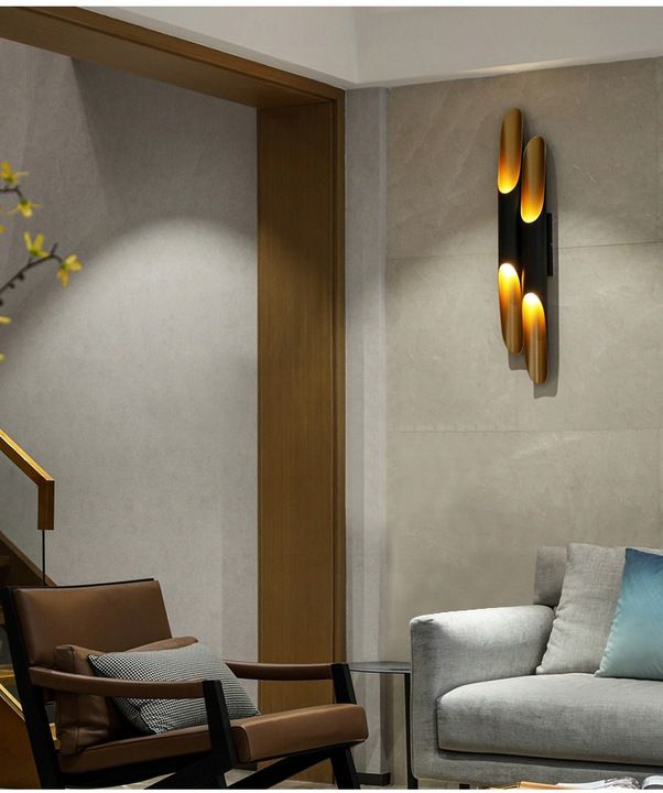 Lampa Ścienna Kinkiet Tuba  60cm APP299-1W Czarna