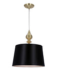 Prima gold lampa wisząca złoty satynowy E27 czarny 31-09241