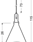 Robinson lampa wisząca 26 1X60W E27 czarno-czarny 31-10421
