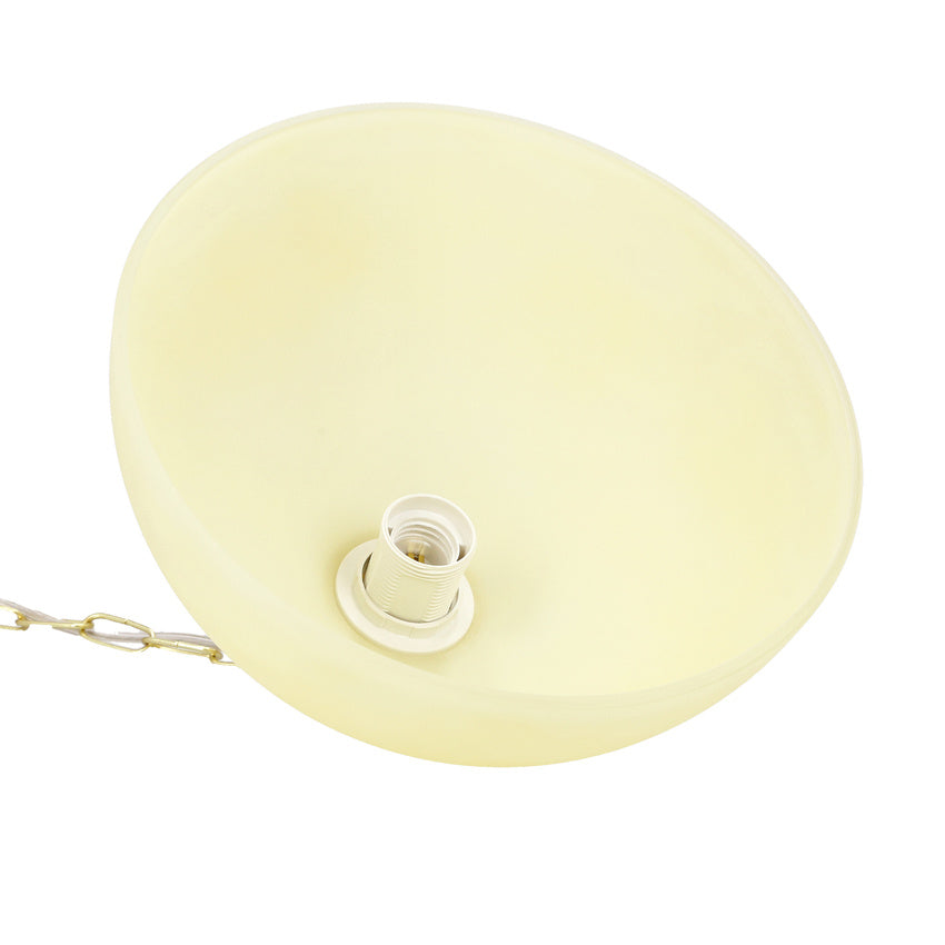 Trezza lampa wisząca mosiądz 1x60w e27 klosz ecru