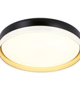 Florida lampa sufitowa plafon biały + złoty + czarny 24w led 38 cm klosz biały